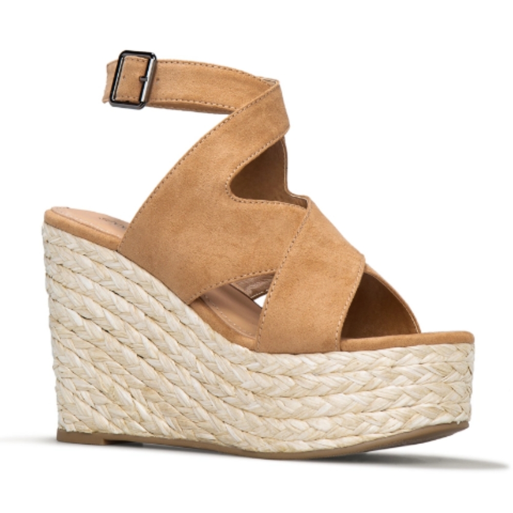 Leonie Criss Cross Espadrille Wedge